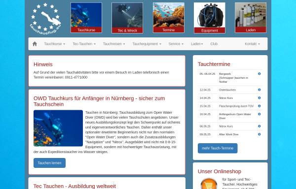 Vorschau von www.tauchausflug.eu, Tauchausflug.eu