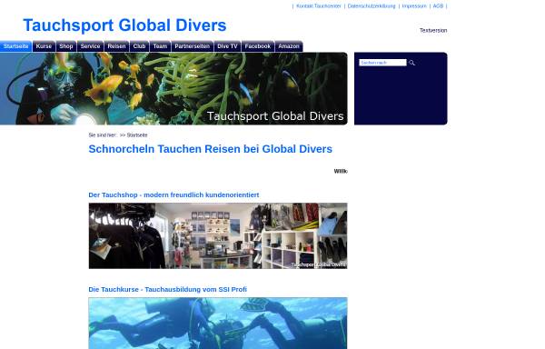 Vorschau von www.global-divers-germany.de, Tauchschule Global Divers