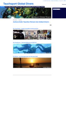 Vorschau der mobilen Webseite www.global-divers-germany.de, Tauchschule Global Divers