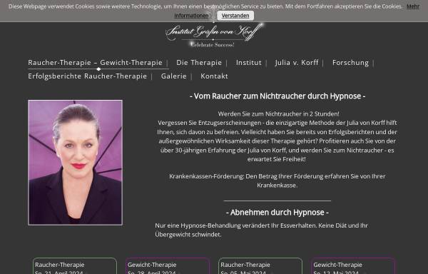 Vorschau von www.einmal-hypnose.de, Julia Gräfin von Korff-Kerssenbrock