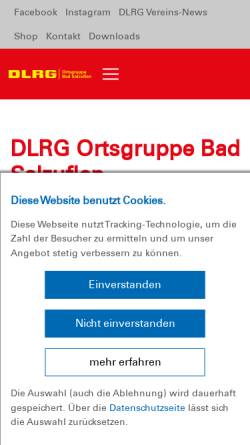 Vorschau der mobilen Webseite bad-salzuflen.dlrg.de, Deutsche Lebens-Rettungs-Gesellschaft e.V. (DLRG), Ortsgruppe Bad Salzuflen