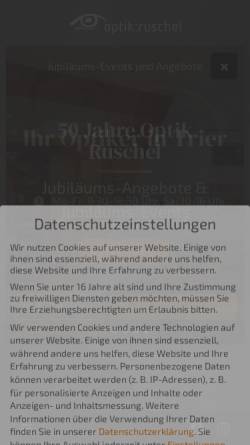 Vorschau der mobilen Webseite optik-ruschel.de, Optik Ruschel - Jos Ruschel