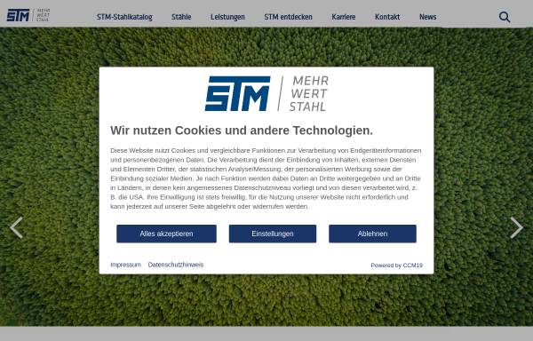 Vorschau von www.stm-stahl.de, STM-Stahl-Vertriebs GmbH