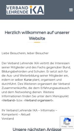 Vorschau der mobilen Webseite verband-ika.ch, Verband Lehrende IKA