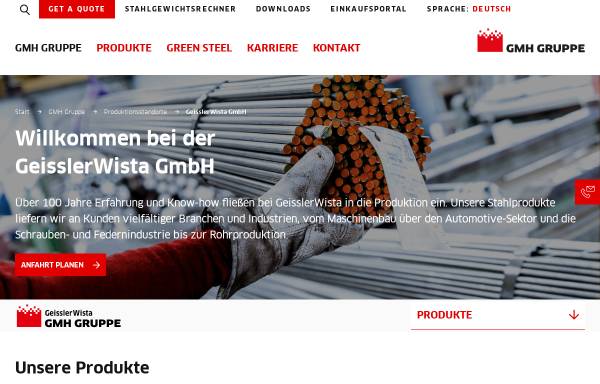 Vorschau von www.geisslerwista.de, WISTA Stahlhandel Witten GmbH