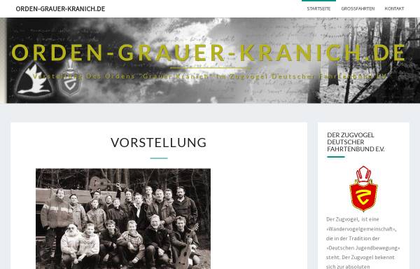 Vorschau von www.orden-grauer-kranich.de, Orden Grauer Kranich im Zugvogel Deutscher Fahrtenbund