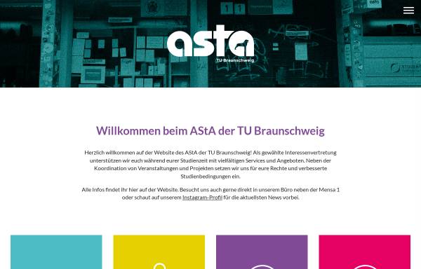 Vorschau von www.asta.tu-braunschweig.de, Allgemeiner Studierenden Ausschuß (AStA)