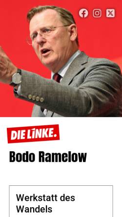 Vorschau der mobilen Webseite www.bodo-ramelow.de, Ramelow, Bodo (MdL)
