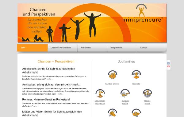 Vorschau von www.minipreneure.de, Minipreneurezentrum gGmbH Burbach