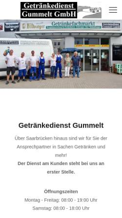 Vorschau der mobilen Webseite getraenke-gummelt.de, Getränkedienst Horst Gummelt