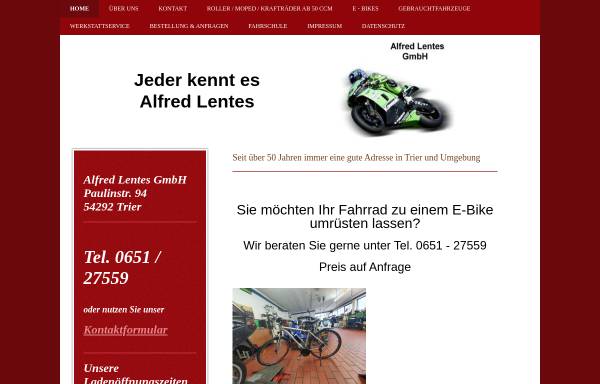 Vorschau von www.zweirad-lentes.de, Alfred Lentes GmbH