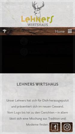 Vorschau der mobilen Webseite www.lehners-wirtshaus.de, Lehner's Wirtshaus