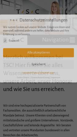 Vorschau der mobilen Webseite www.t-s-c.eu, Dr. Tschöpe / Dr. Schipp / Dr. Clemenz