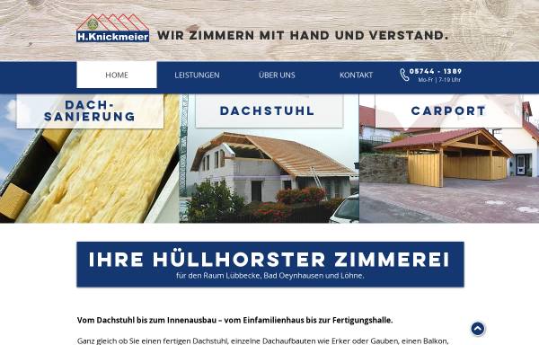 Vorschau von www.knickmeier-zimmerei.de, H. Knickmeier GmbH