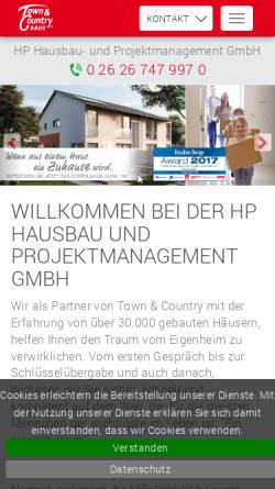 Vorschau der mobilen Webseite www.hp-hausbau.de, HP Hausbau- und Projektmanagement GmbH