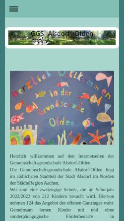 Vorschau der mobilen Webseite www.ggs-ofden.de, Gemeinschaftsgrundschule Alsdorf-Ofden