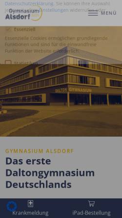 Vorschau der mobilen Webseite www.daltongymnasium-alsdorf.de, Gymnasium Alsdorf