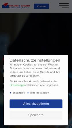 Vorschau der mobilen Webseite www.die-kanter.de, Die Kanter und Schlosser Metall-Gesellschaft mbh