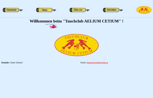 Vorschau von www.aeliumcetium.at, Tauchclub AELIUM CETIUM