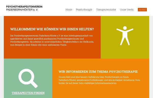 Vorschau von www.psychotherapeutenverein.de, Psychotherapeutenverein Paderborn/Höxter e.V.