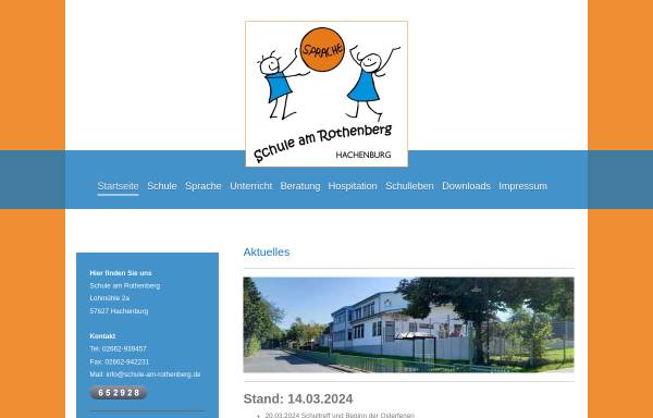 Vorschau von www.schule-am-rothenberg.de, Schule am Rothenberg