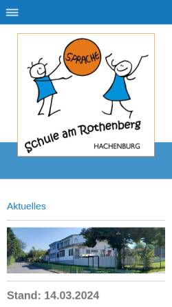Vorschau der mobilen Webseite www.schule-am-rothenberg.de, Schule am Rothenberg