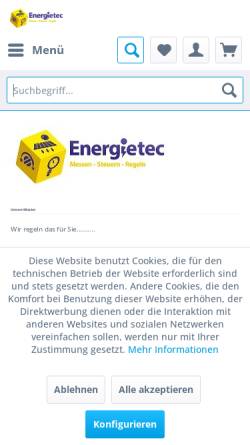 Vorschau der mobilen Webseite www.energietec.eu, Energietec.eu, Thomas Reger