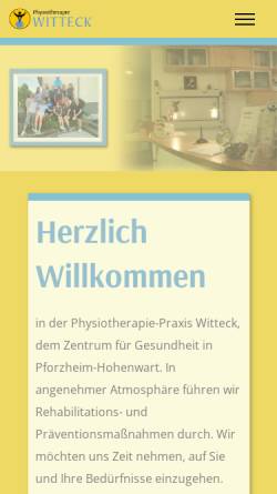 Vorschau der mobilen Webseite www.physiotherapie-witteck.de, Physiotherapie Witteck