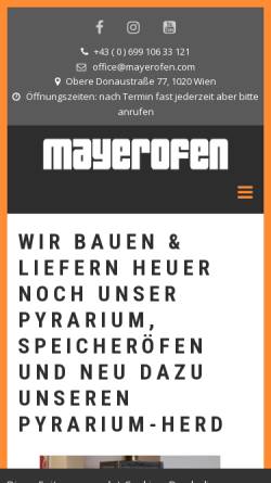 Vorschau der mobilen Webseite www.mayerofen.com, Mayerofen, Andreas Mayer