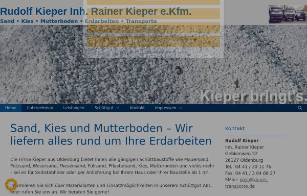 Vorschau von www.kieper-transporte.de, Rudolf Kieper Inh. Rainer Kieper e. Kfm.