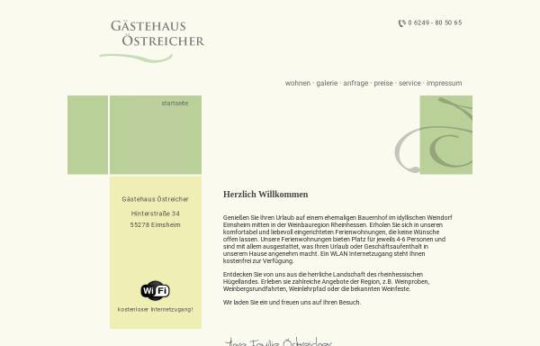 Vorschau von www.gaestehaus-oestreicher.de, Gästehaus Östreicher