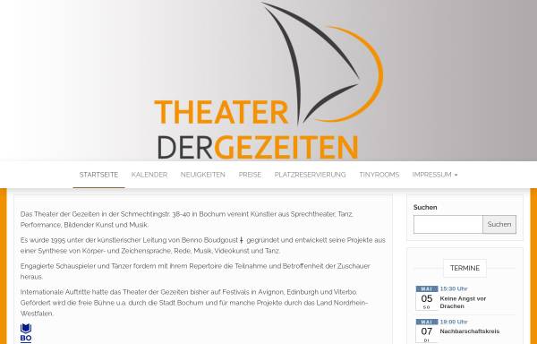Vorschau von www.theater-der-gezeiten.de, Theater der Gezeiten