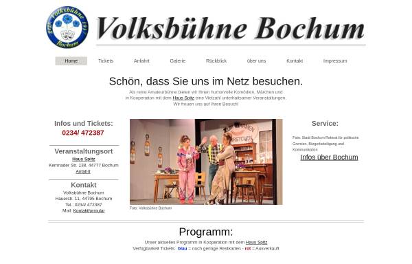 Vorschau von www.volksbuehne-bochum.de, Volksbühne Bochum