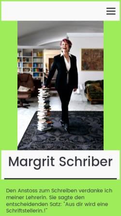Vorschau der mobilen Webseite www.margrit-schriber.ch, Margrit Schriber