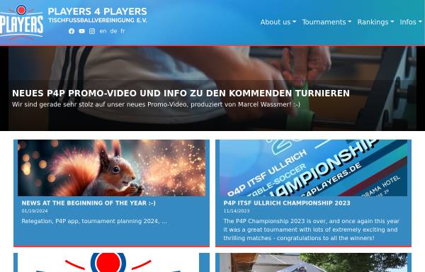 Vorschau von www.players4players.de, Player 4 Players e.V.