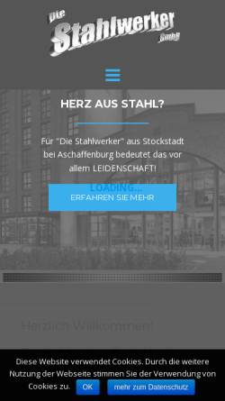 Vorschau der mobilen Webseite die-stahlwerker.de, Die Stahlwerker GmbH