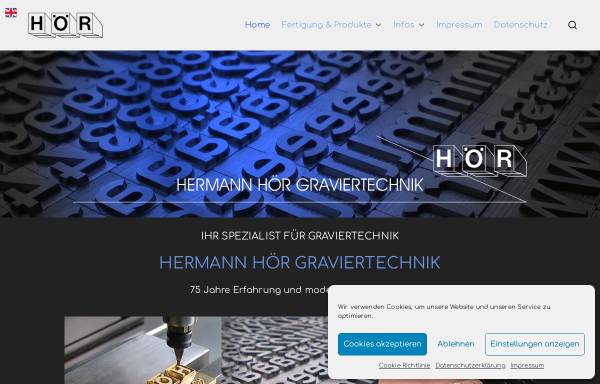 Vorschau von www.h-hoer.de, Hermann Hoer Graviertechnik