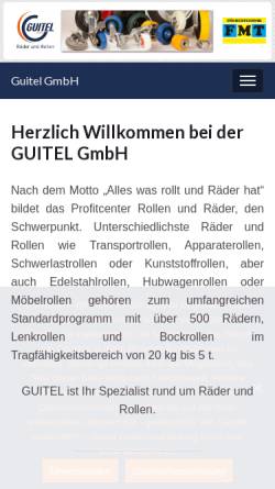 Vorschau der mobilen Webseite www.guitel.de, G. Edeling GmbH & Co. Edelstahl KG