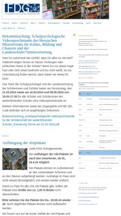 Vorschau der mobilen Webseite www.fdg-ffm.de, Friedrich-Dessauer-Gymnasium