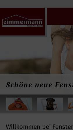 Vorschau der mobilen Webseite www.fensterbau-zimmermann.de, Bernd Zimmermann Fenster- und Innenausbau GmbH