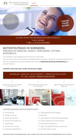 Vorschau der mobilen Webseite www.metropolklinik.de, Metropolklinik GmbH
