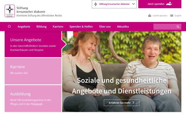 Vorschau von www.kreuznacherdiakonie.de, EVK Evangelisches Krankenhaus der Saarland-Kliniken
