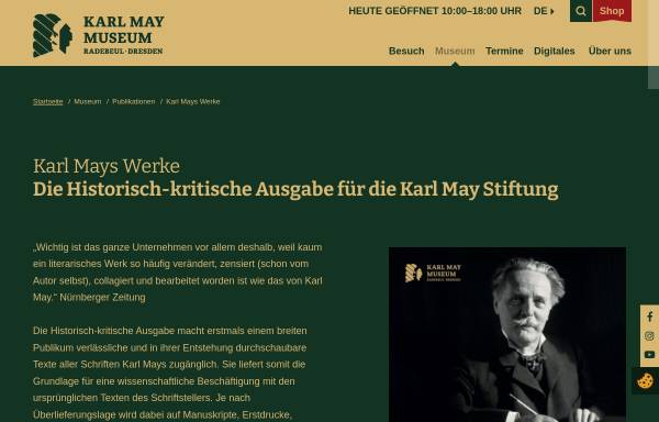 Vorschau von www.karl-mays-werke.de, Karl Mays Werke