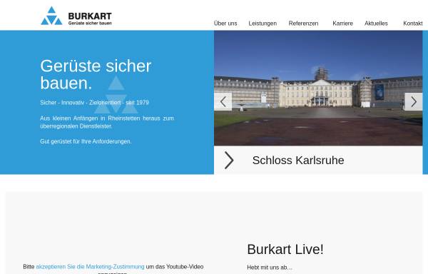 Vorschau von www.burkart-geruestbau.de, Burkart Gerüstbau GmbH