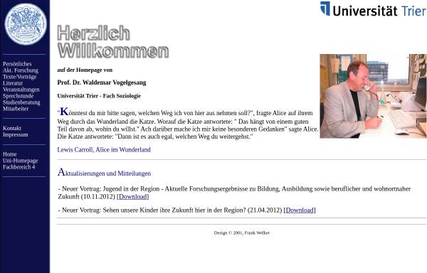 Vorschau von www.waldemar-vogelgesang.de, Dr.habil Waldemar Vogelsang