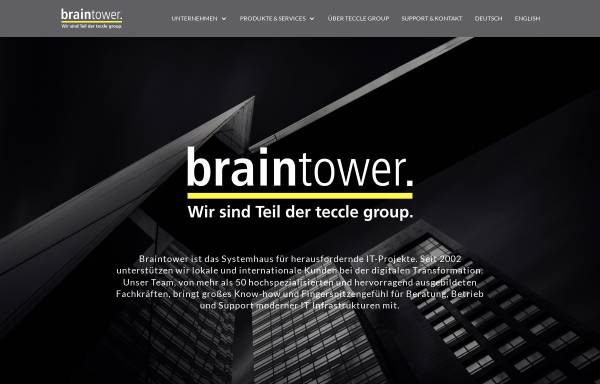 Vorschau von www.braintower.de, Braintower Technologies GmbH