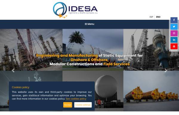 Vorschau von www.idesa.net, IDESA Ingeniería y Diseño Europeo S.A.