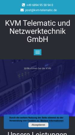 Vorschau der mobilen Webseite www.kvm-telematic.de, KVM Telematic und Netzwerktechnik GmbH