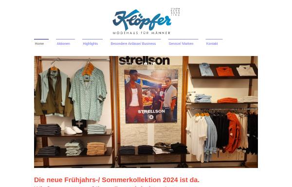 Vorschau von www.kloepfer-mode.de, Klöpfer Herrenmode