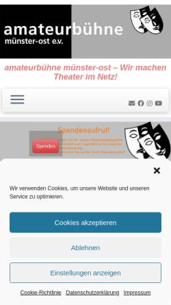 Vorschau der mobilen Webseite amateurbuehne.de, Amateurbühne Münster-Ost e.V.